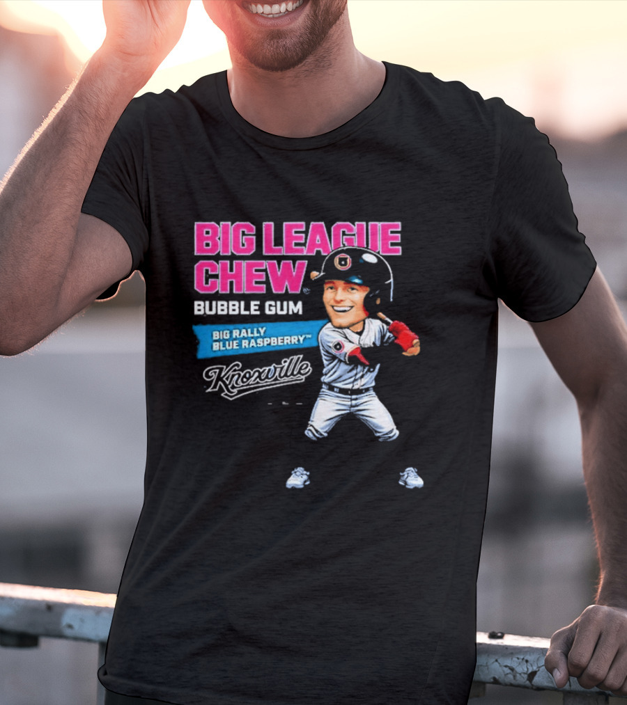 Big League Chew Bubble Gum Big Rally Blue Raspberry Knoxville Smokies T-Shirt