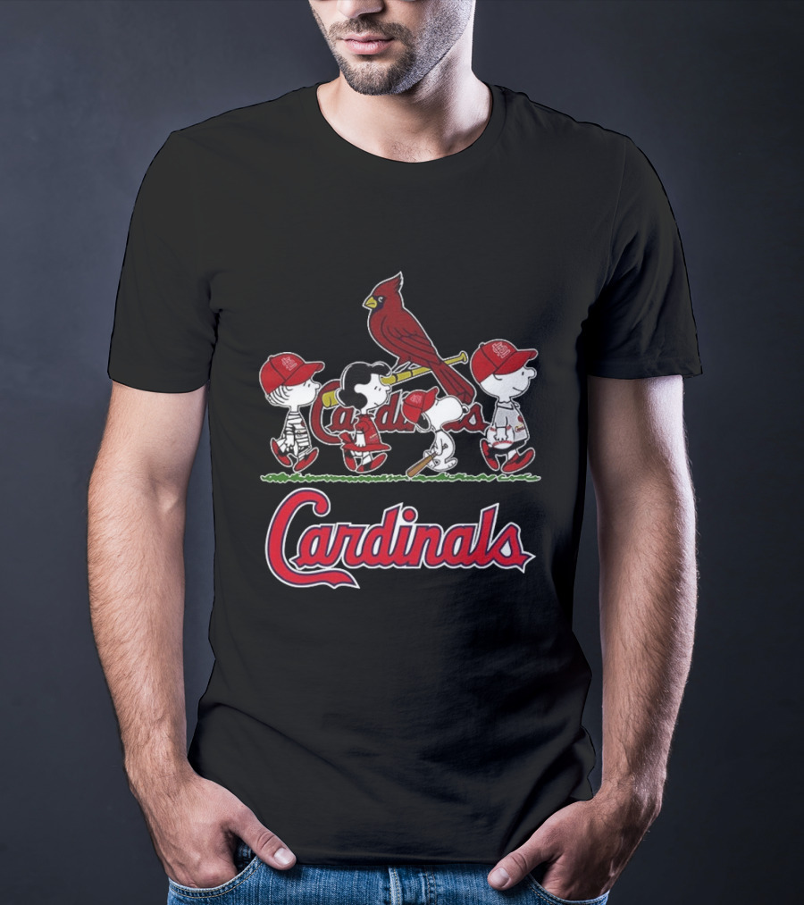 St. Louis Cardinals Peanuts Snoopy Charlie Brown Lucy Baseball T-Shirt
