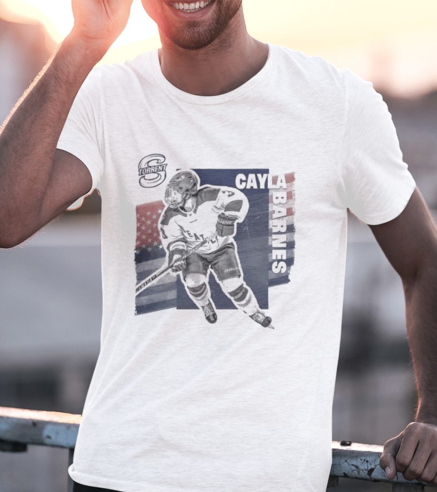 Cayla Barnes Ice Hockey Team PWHL 2026 Blue Red T-Shirt