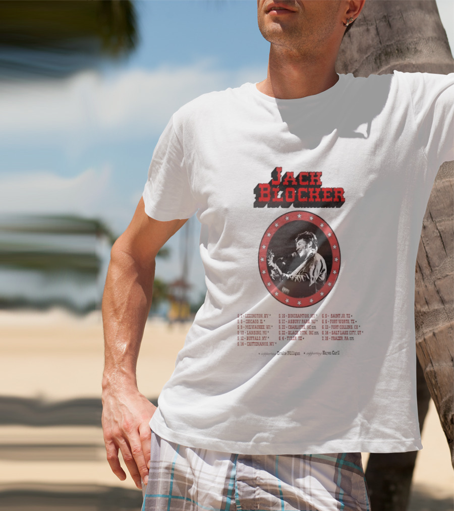 Jack Blocker 2026 Tour Live In Concert Event With Red Stars T-Shirt