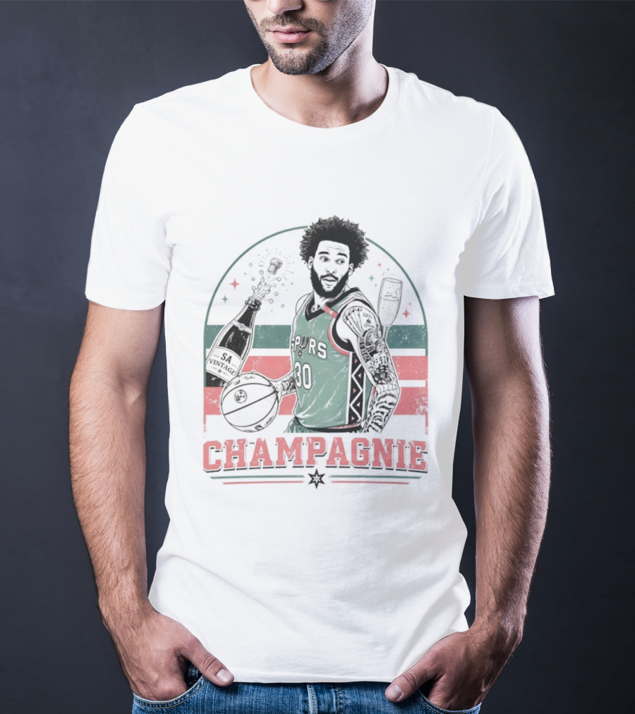 Julian Champagnie San Antonio Spurs Basketball 90s T-Shirt