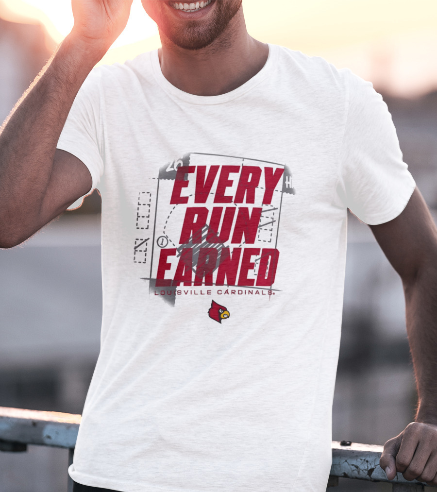 Louisville Cardinals Every Run Earned 2026 Postseason Dugout T-Shirt