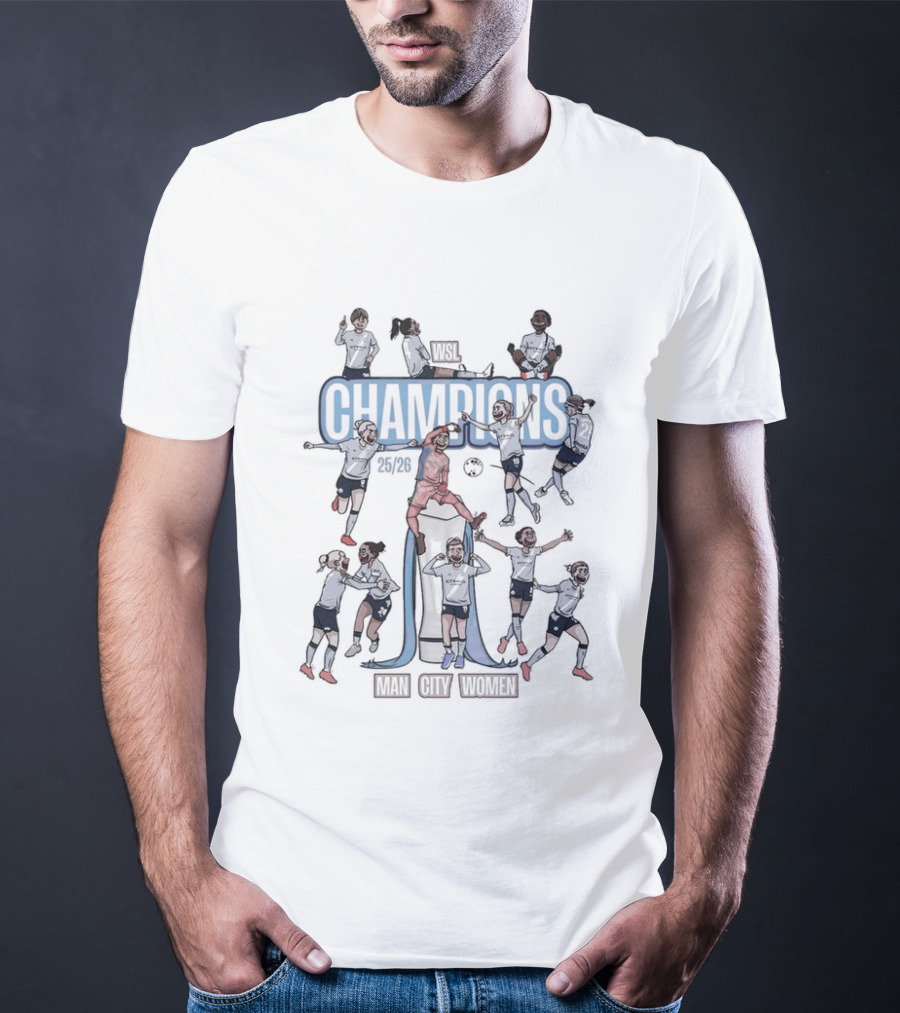 WSL Champions 2025 2026 Man City Women T-Shirt