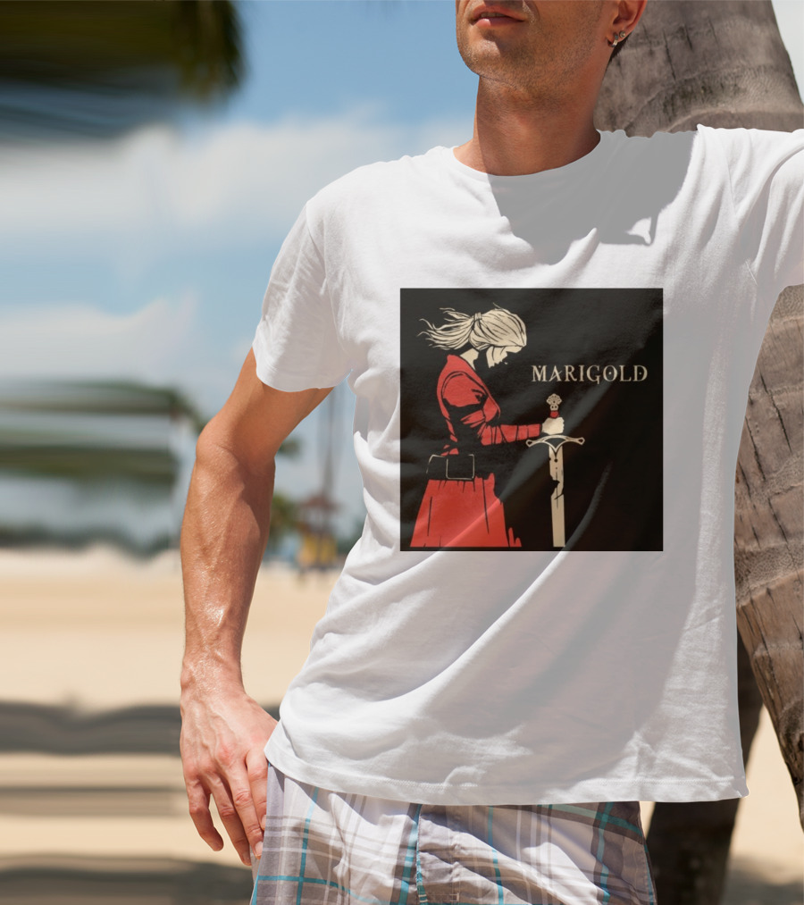 Marigold Witch Bolt Warrior Woman With Sword T-Shirt
