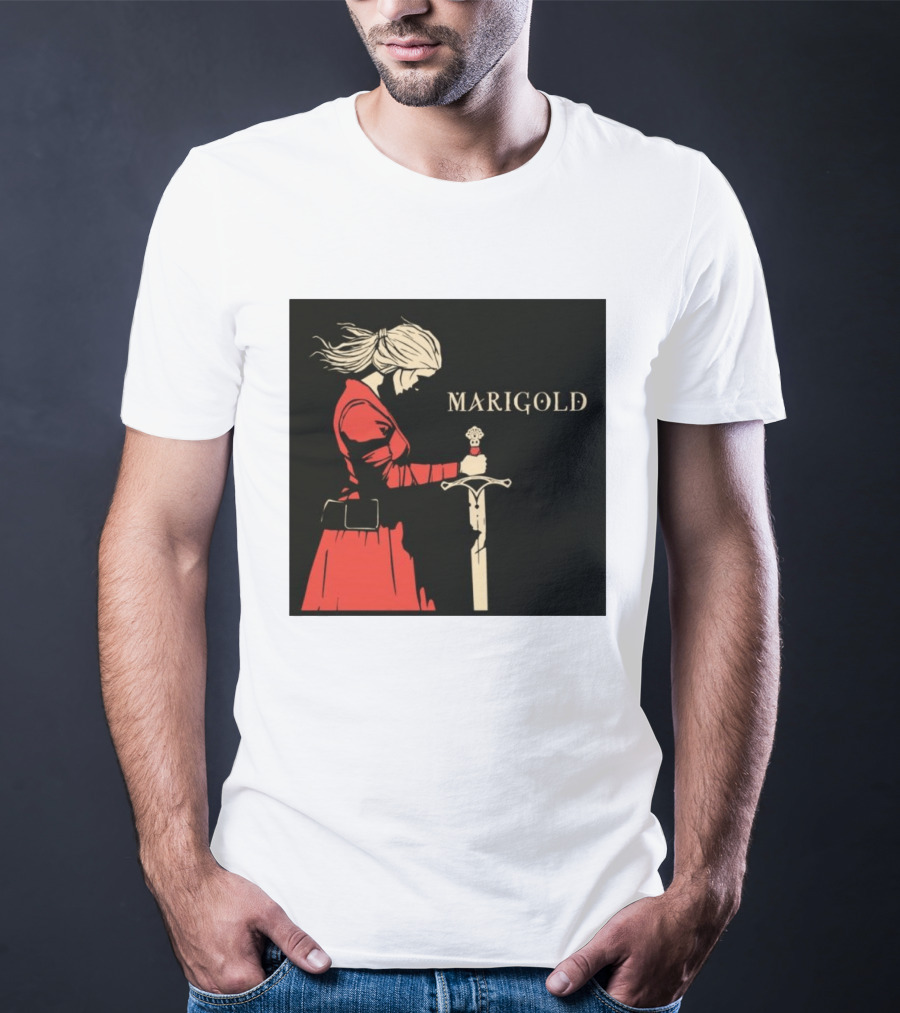 Marigold Witch Bolt Warrior Woman With Sword T-Shirt
