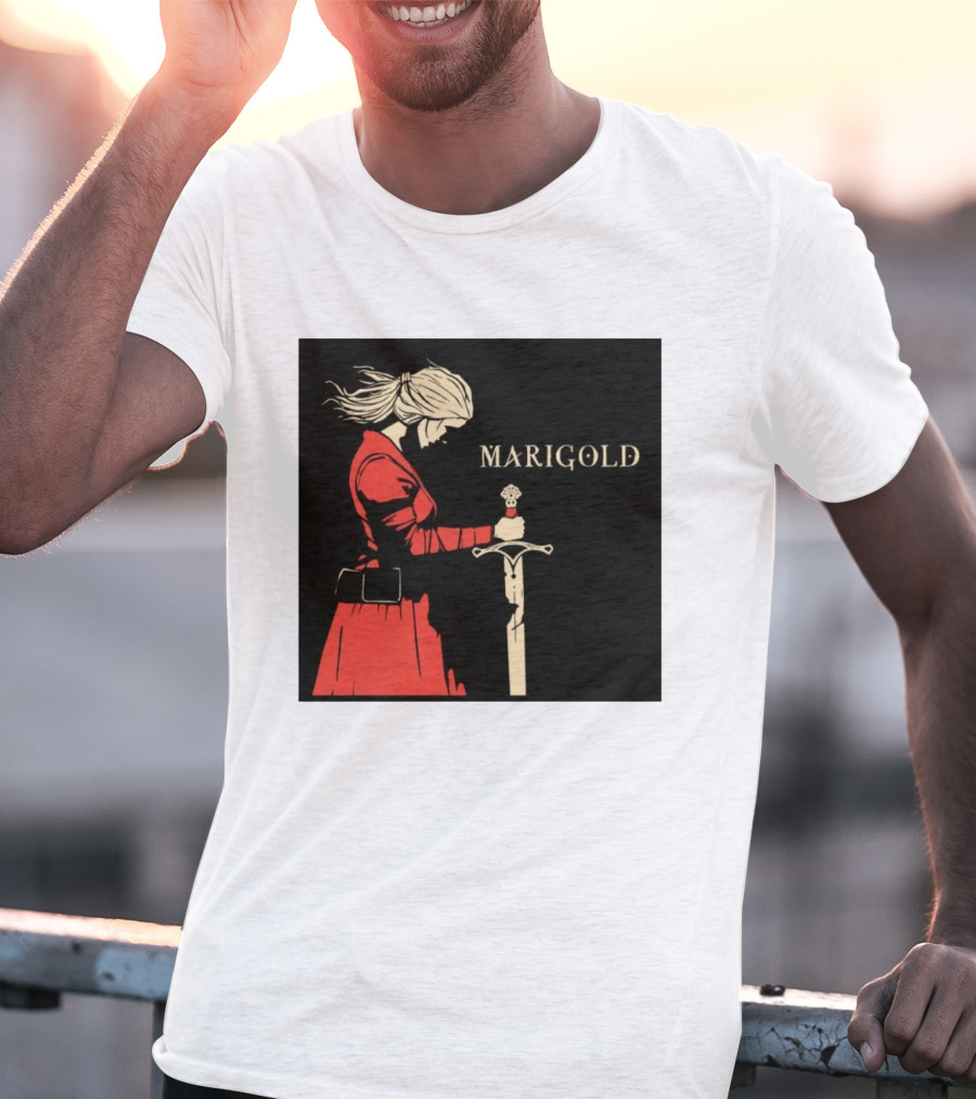 Marigold Witch Bolt Warrior Woman With Sword T-Shirt