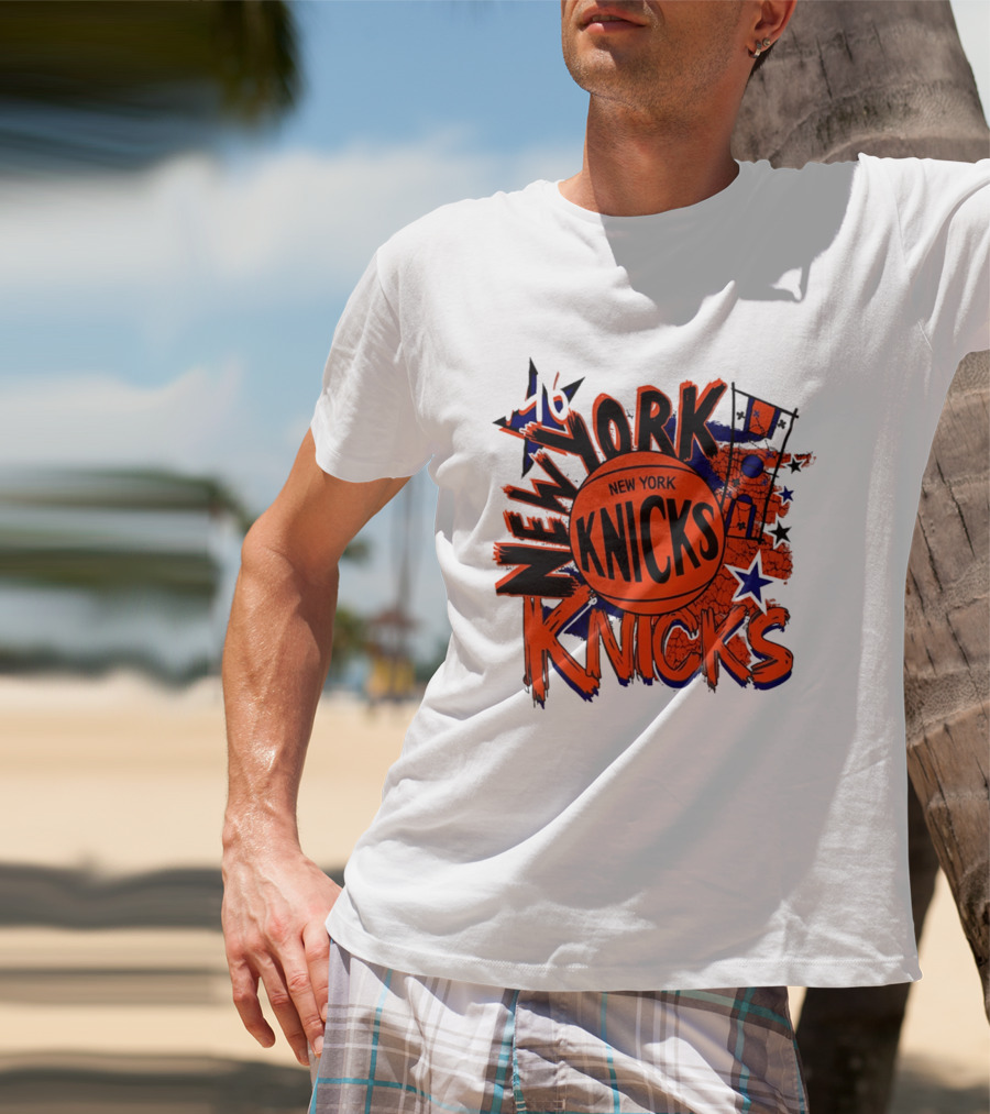 New York Knicks Hardwood Classics Play By Play Vintage Team Basketball T-Shirt