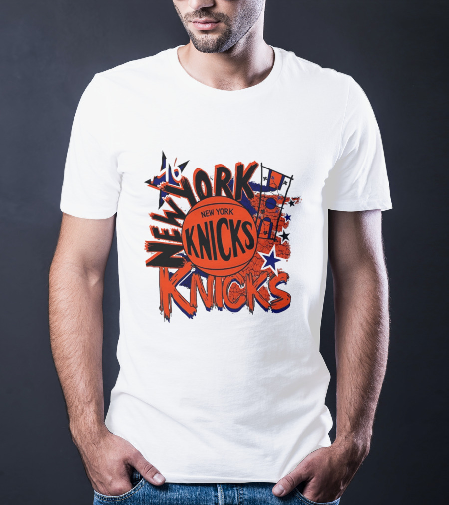 New York Knicks Hardwood Classics Play By Play Vintage Team Basketball T-Shirt
