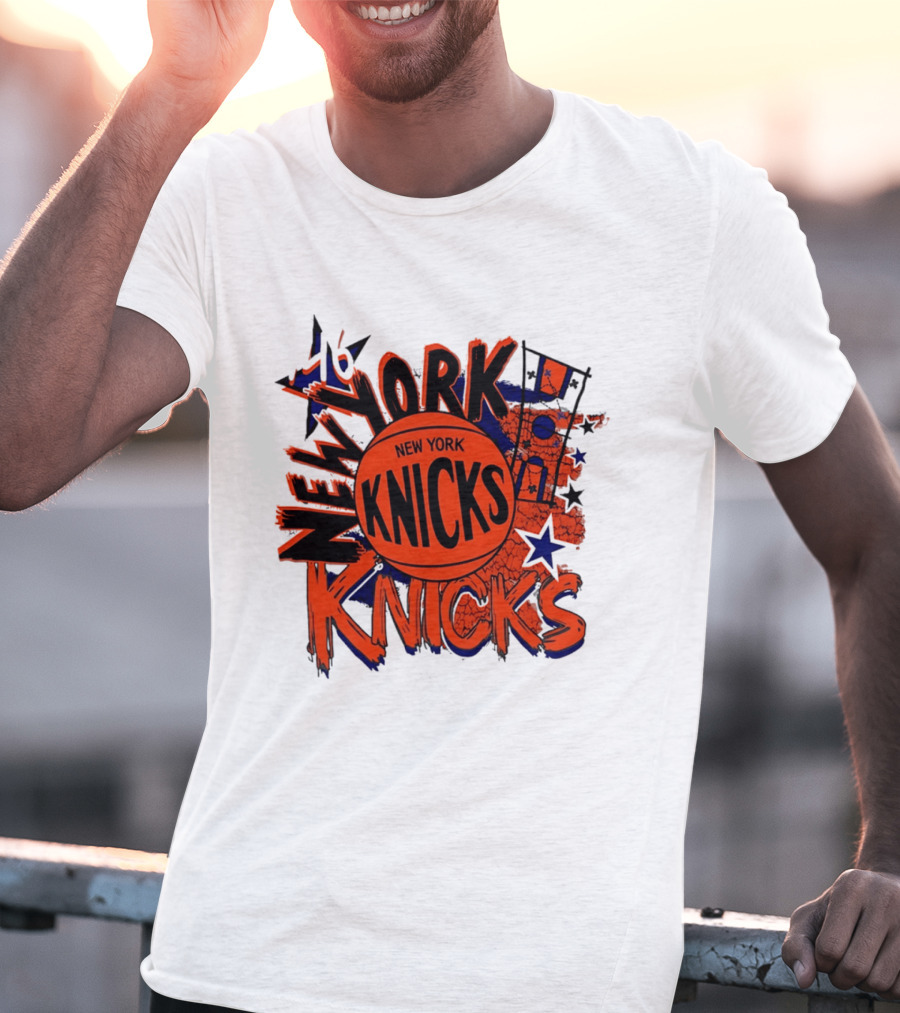 New York Knicks Hardwood Classics Play By Play Vintage Team Basketball T-Shirt