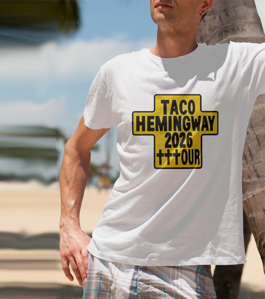 Taco Hemingway 2026 Tour Cross Symbol With Triple Crosses T-Shirt