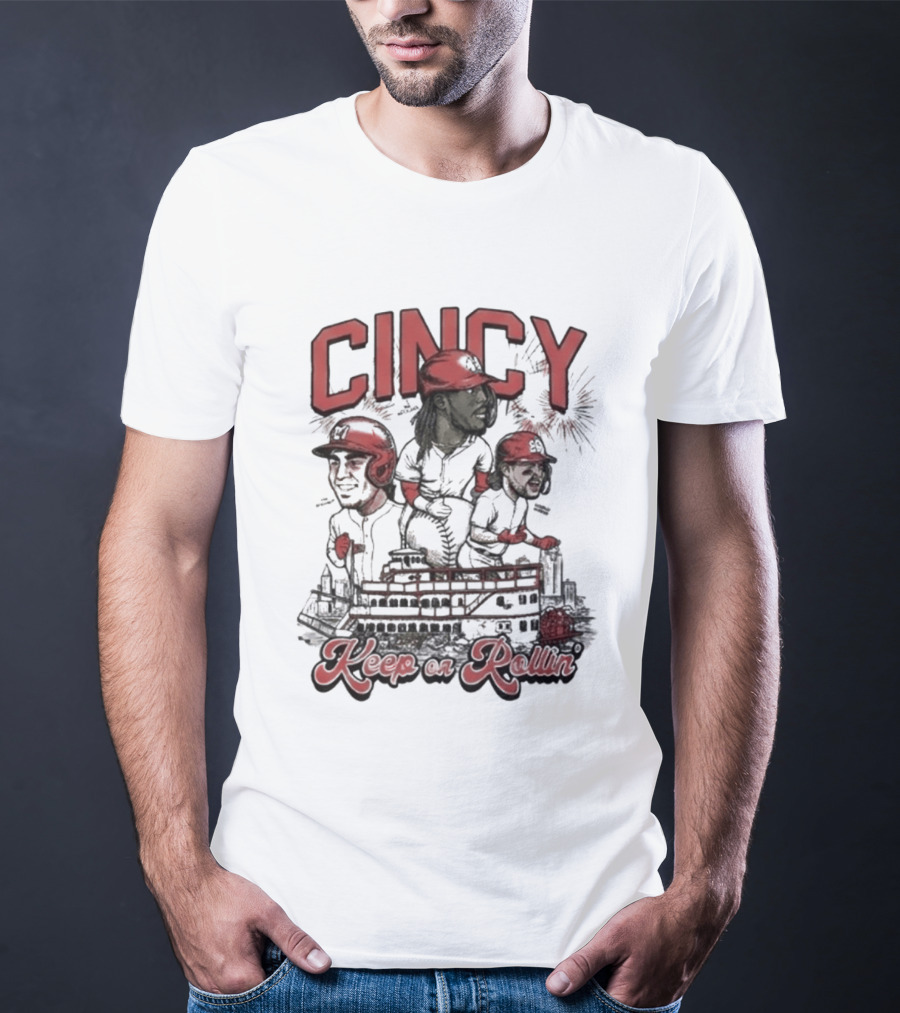 Cincy Keep On Rollin Ted Karras FC Cincinnati 513 Day T-Shirt