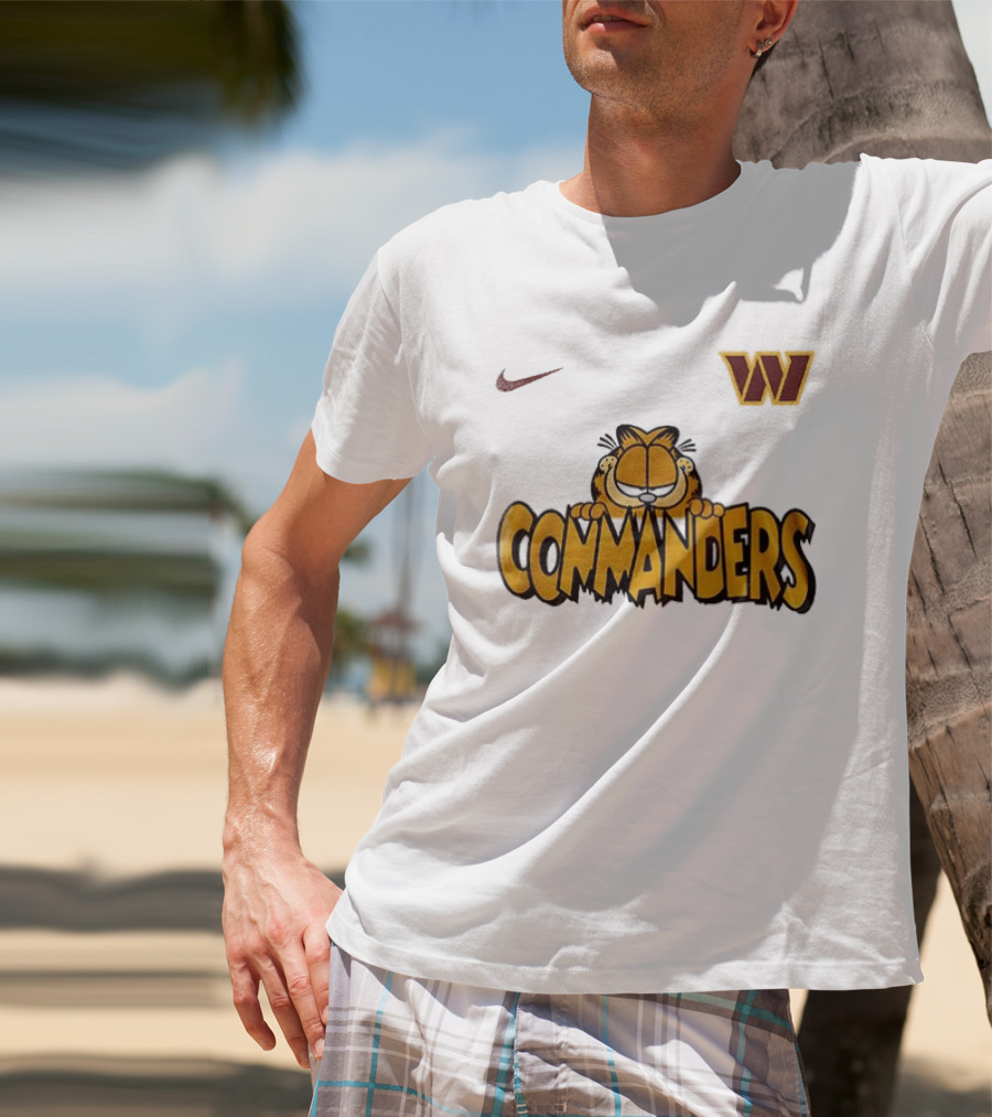 Nike Washington Commanders Garfield Collaboration Football Fan Collection T-Shirt
