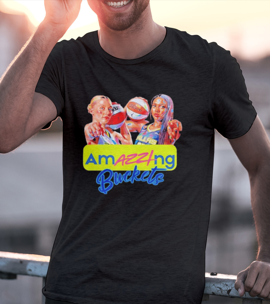 Amazzing Buckets Paige Bueckers Azzi Fudd Dallas Wings Basketball T-Shirt