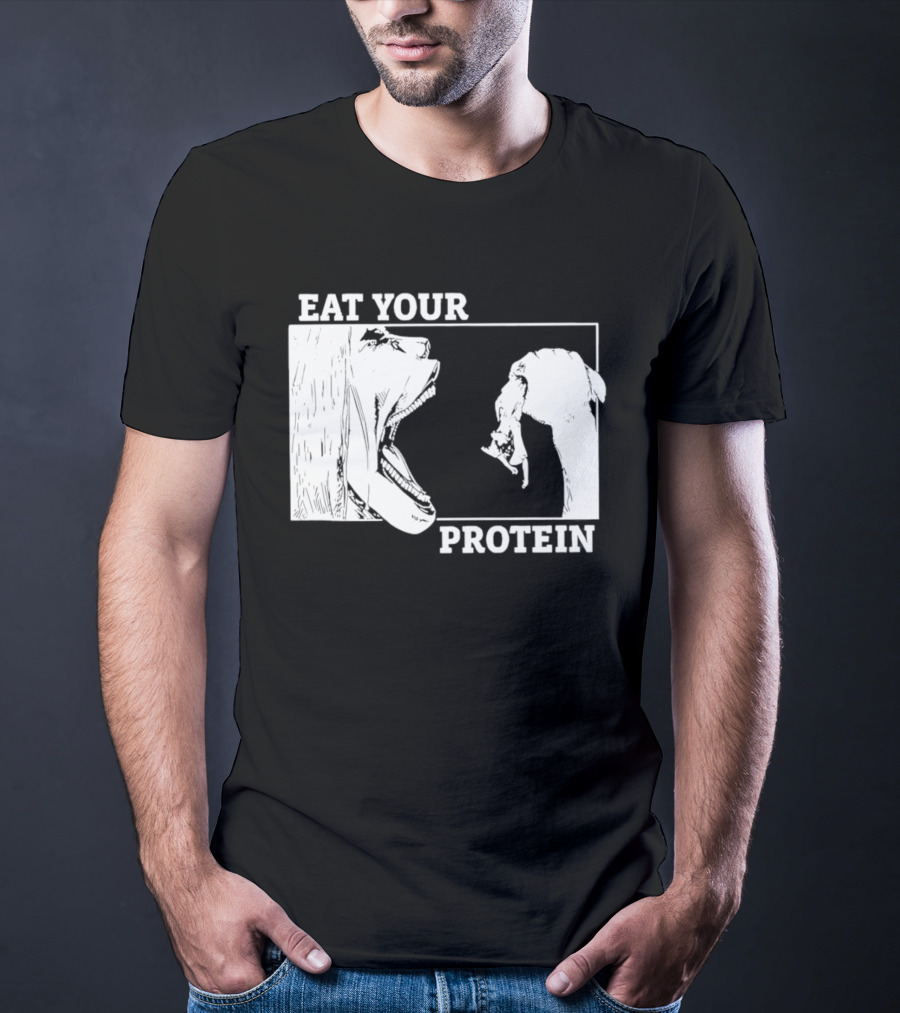 Attack On Titan Eat Your Protein Anime Eaten Scene T-Shirt