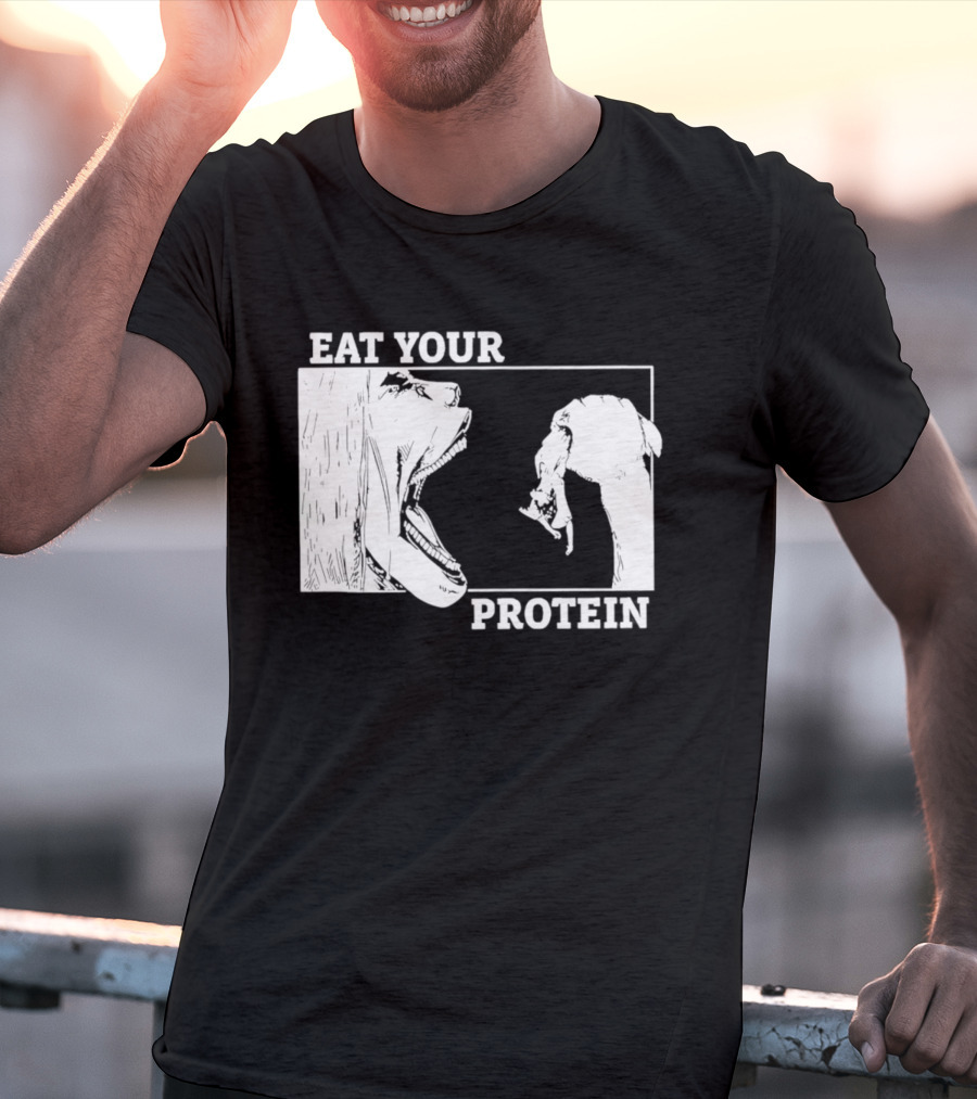 Attack On Titan Eat Your Protein Anime Eaten Scene T-Shirt
