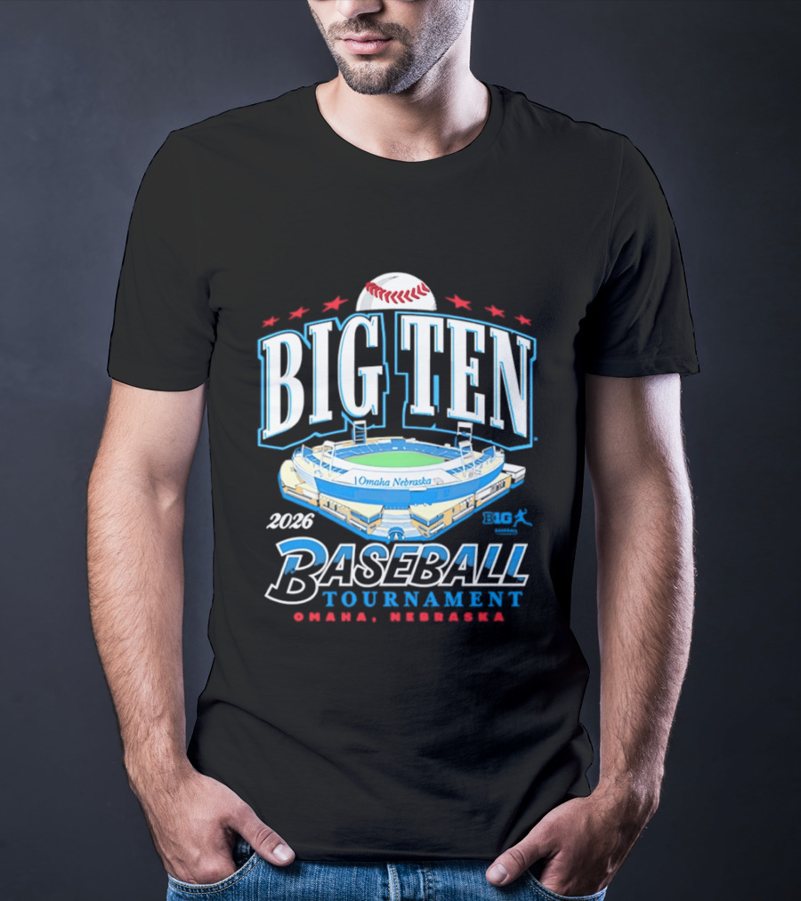 Big Ten Baseball Tournament 2026 Omaha Nebraska Stadium Event T-Shirt