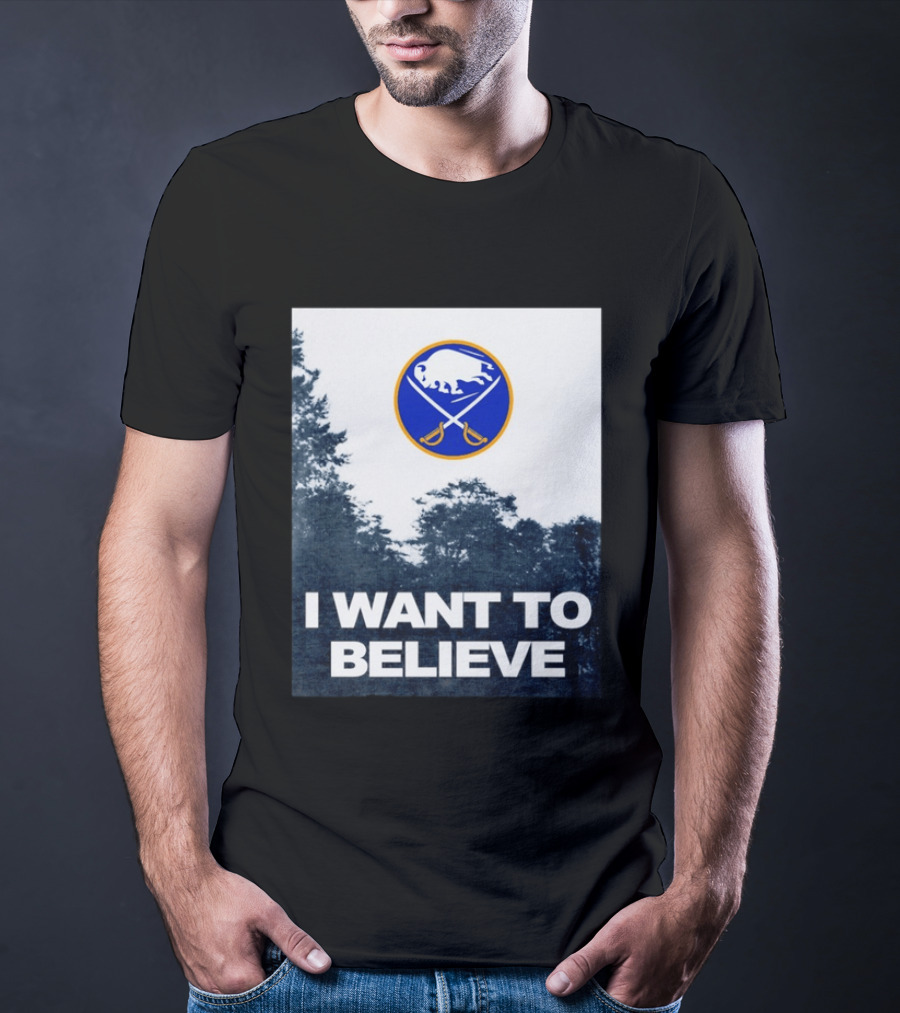 Buffalo Sabres I Want To Believe UFO Hockey T-Shirt