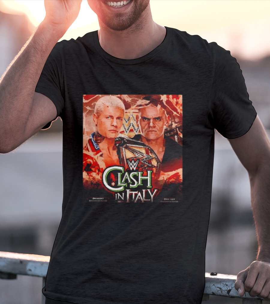 WWE Clash In Italy Cody Rhodes Vs Gunther May 31 Event T-Shirt