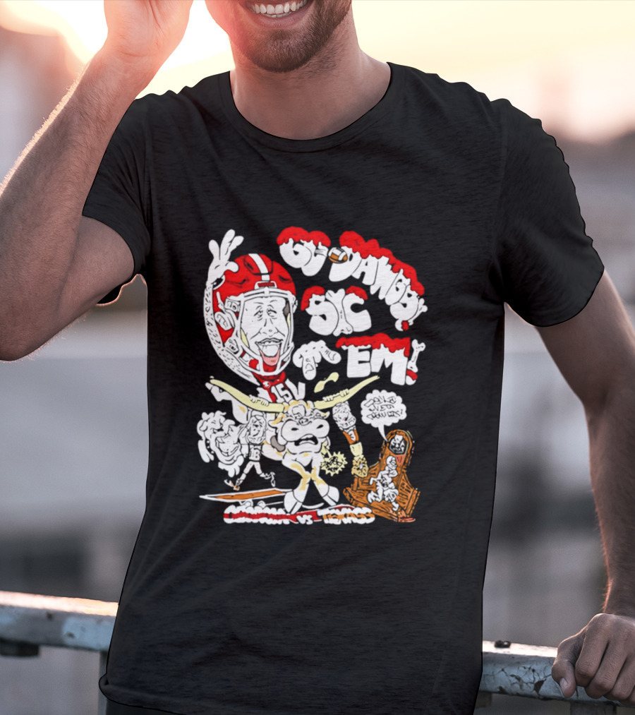 Go Dawgs Sic Em 2025 Georgia Vs Texas Football Rivalry Game T-Shirt