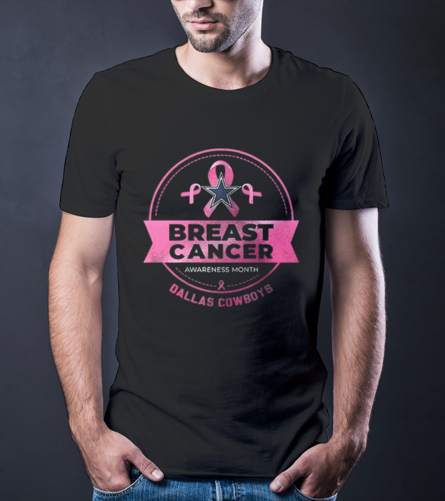 Dallas Cowboys Breast Cancer Awareness Month My God Is Stronger Than Breast Cancer T-Shirt