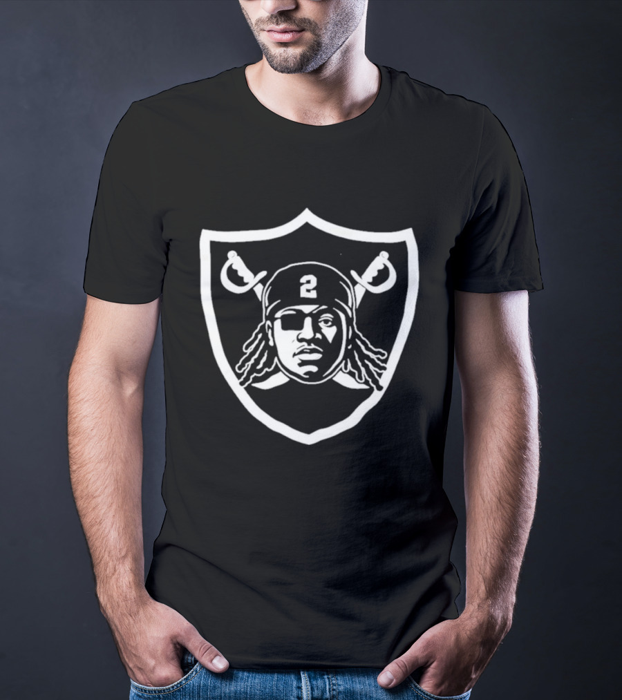 Las Vegas Football Ashton Jeanty Raiders Shield T-Shirt