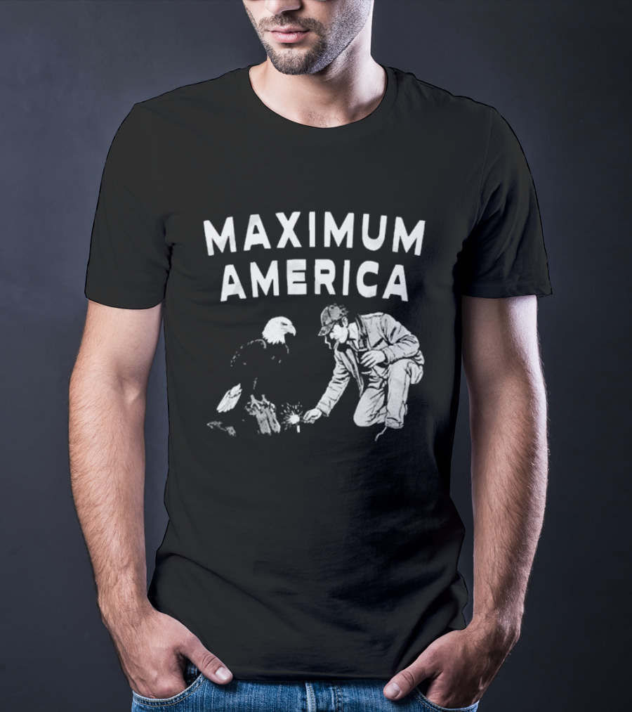 Maximum America Bald Eagle Iconic Patriotic T-Shirt