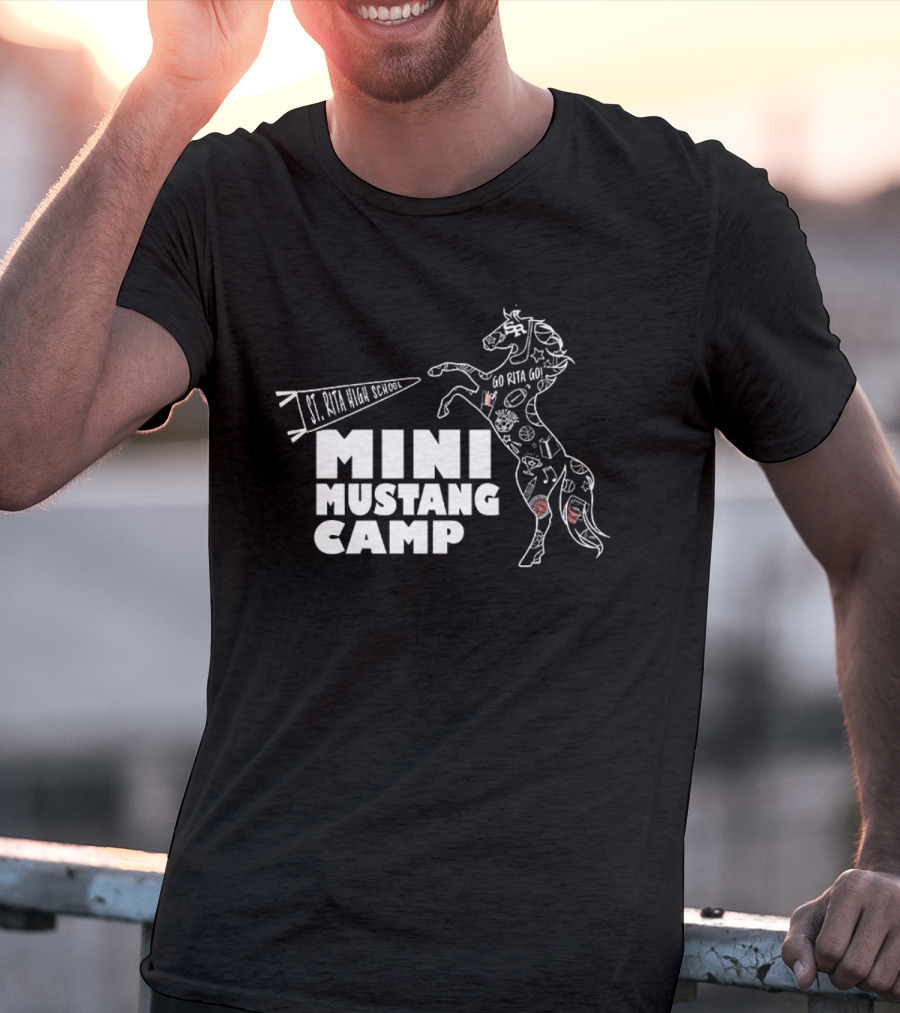 St. Rita High School Mini Mustang Camp Peppy Horse Activities T-Shirt