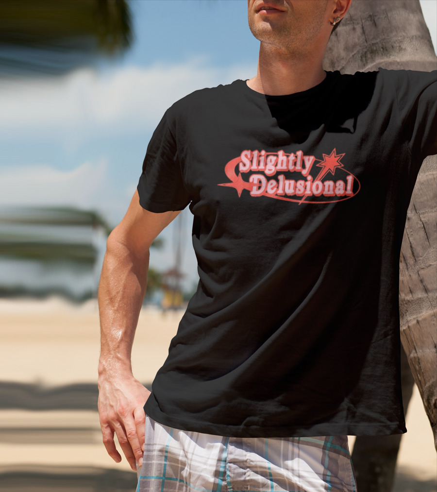 Slightly Delusional Whimsical Star Design With Swirling Orbit T-Shirt