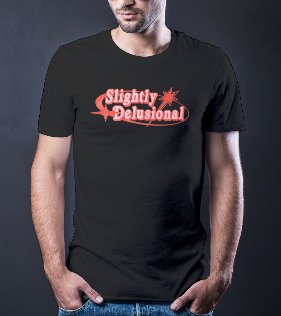 Slightly Delusional Whimsical Star Design With Swirling Orbit T-Shirt