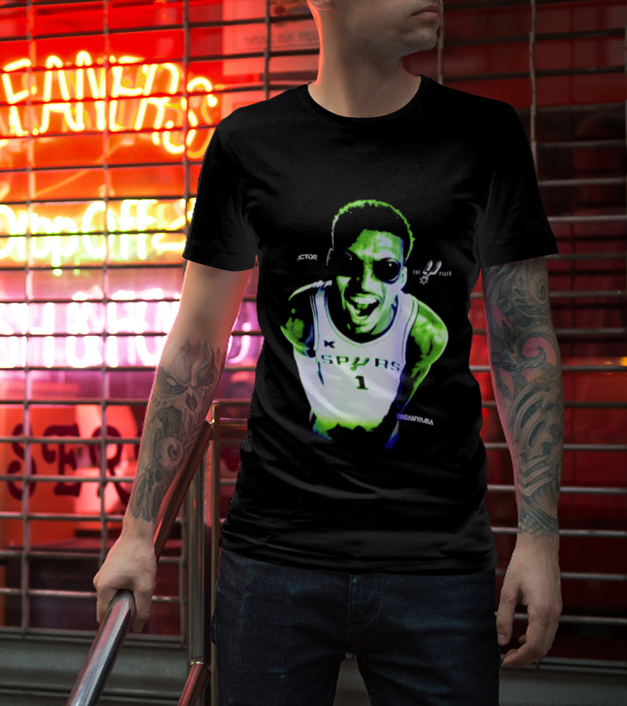 The Alien Victor Wembanyama Spurs X Files Mashup Paranormal Basketball T-Shirt