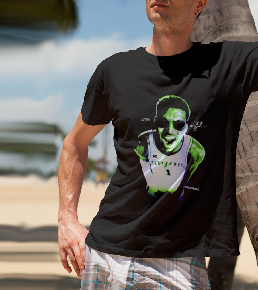 The Alien Victor Wembanyama Spurs X Files Mashup Paranormal Basketball T-Shirt