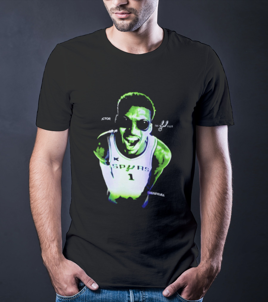 The Alien Victor Wembanyama Spurs X Files Mashup Paranormal Basketball T-Shirt