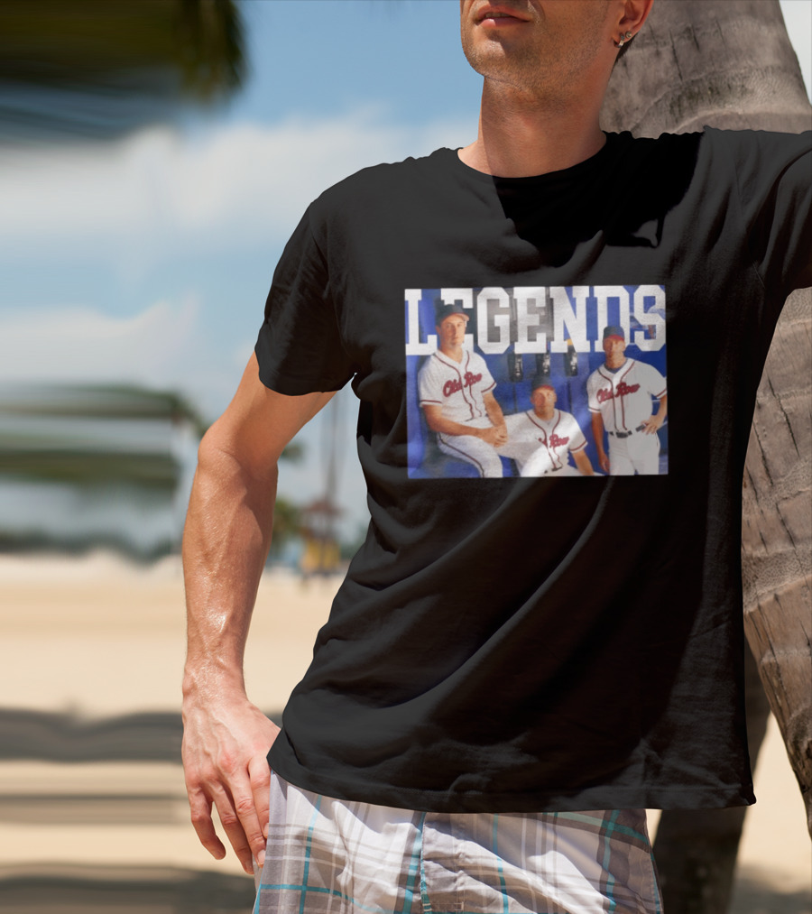 Atlanta Braves Legends The Big Three 1993 2002 T-Shirt
