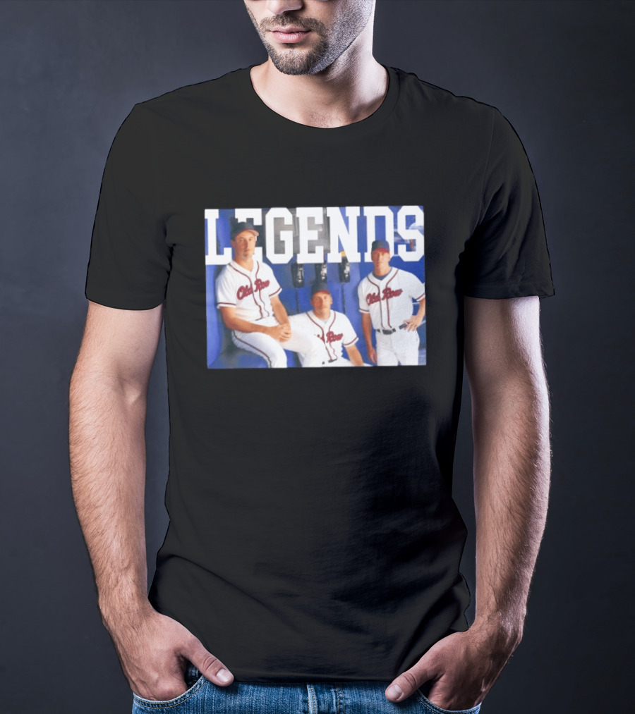 Atlanta Braves Legends The Big Three 1993 2002 T-Shirt