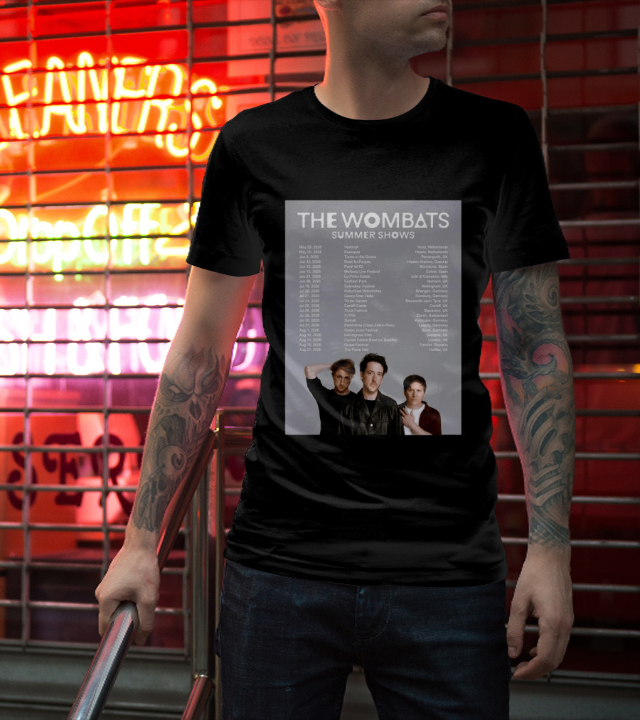 The Wombats Summer Shows 2026 Tour Dates And Locations T-Shirt