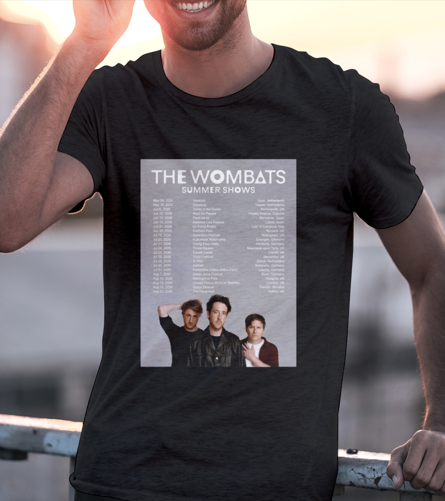The Wombats Summer Shows 2026 Tour Dates And Locations T-Shirt