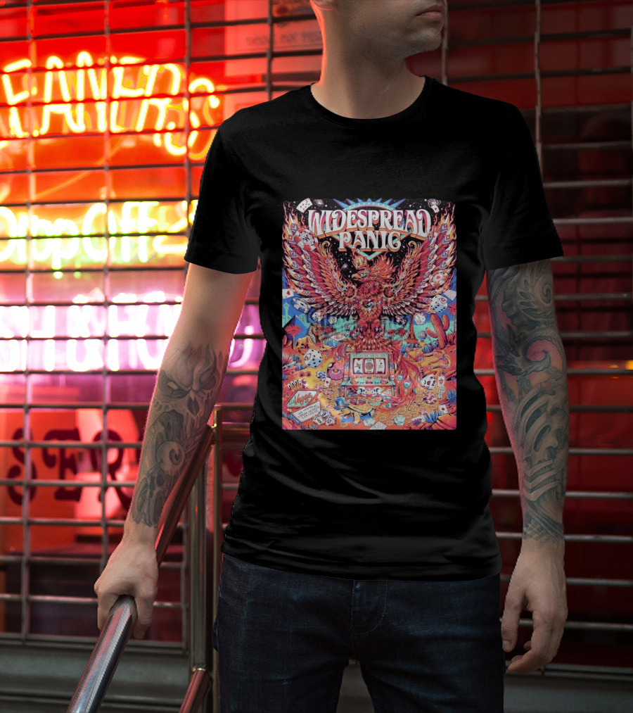 Widespread Panic Las Vegas 2026 Concert With Casino And Phoenix T-Shirt