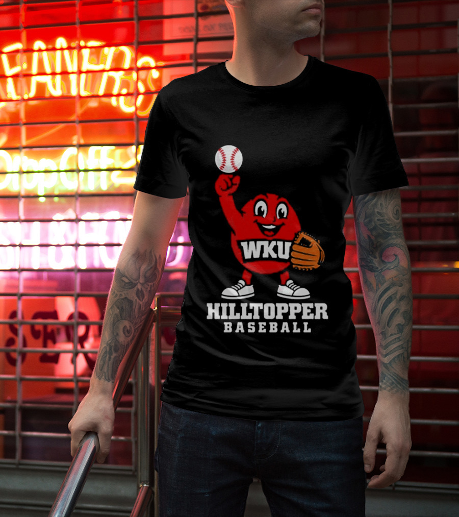 WKU Hilltopper Baseball Mascot With Glove And Ball T-Shirt