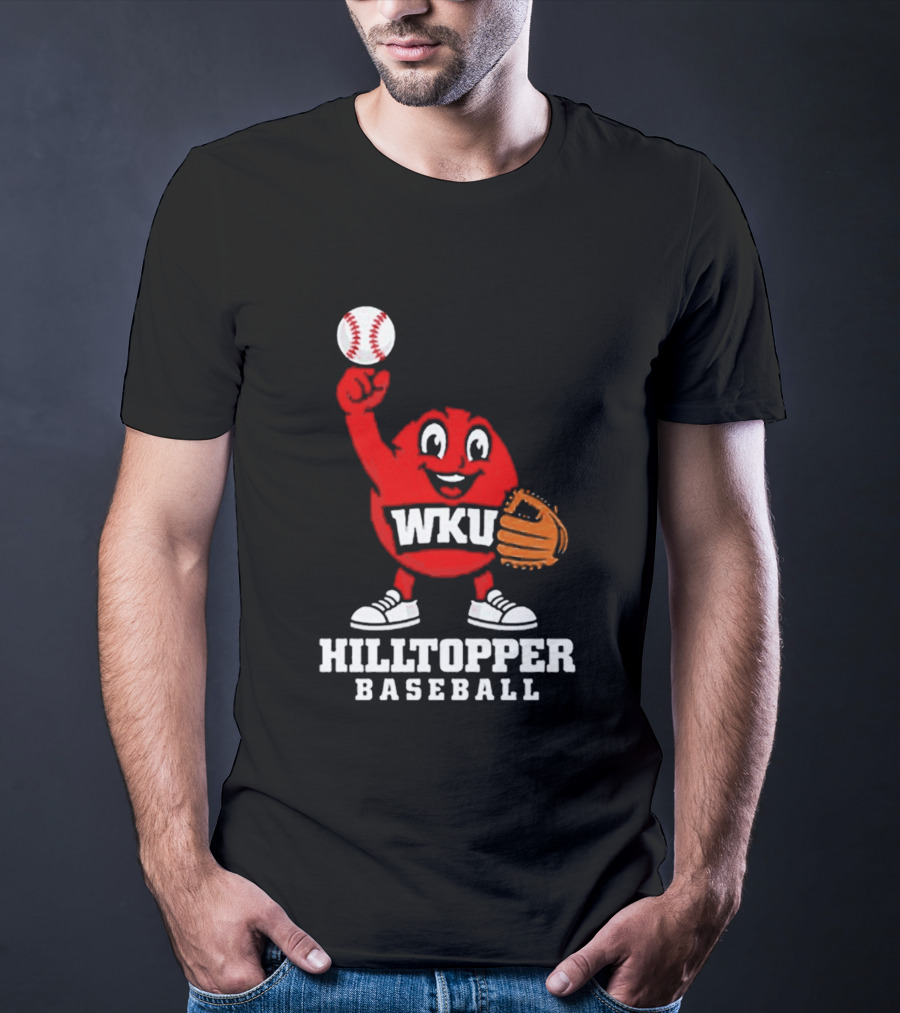 WKU Hilltopper Baseball Mascot With Glove And Ball T-Shirt