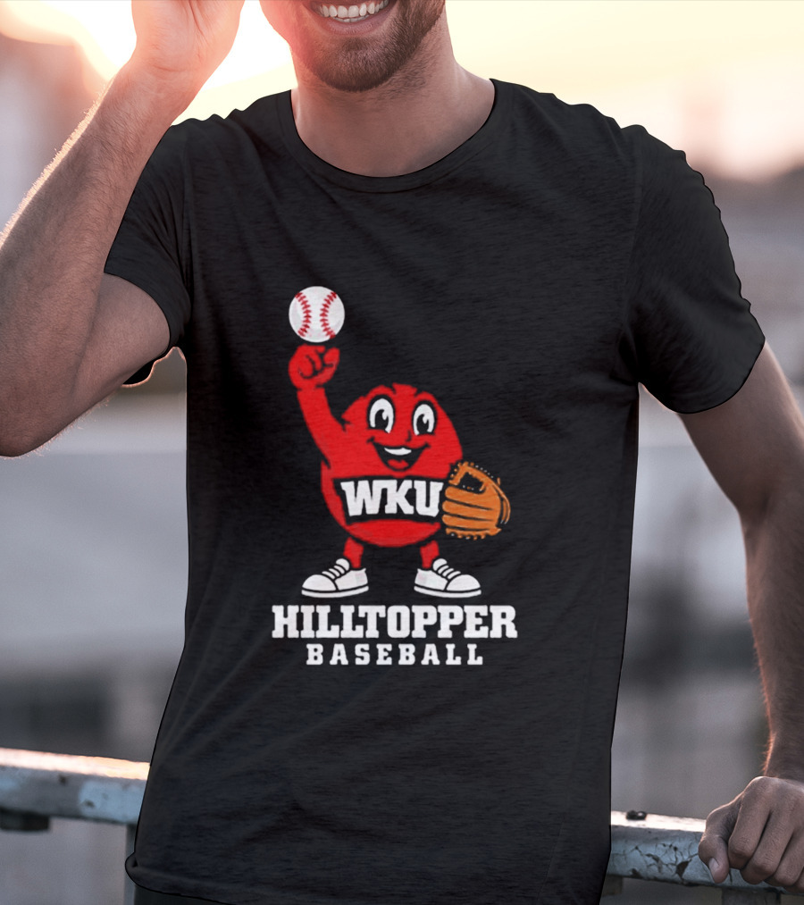 WKU Hilltopper Baseball Mascot With Glove And Ball T-Shirt