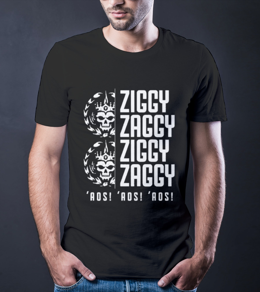 Ziggy Zaggy Ziggy Zaggy Aos Aos Aos Skull Crown Laurel T-Shirt