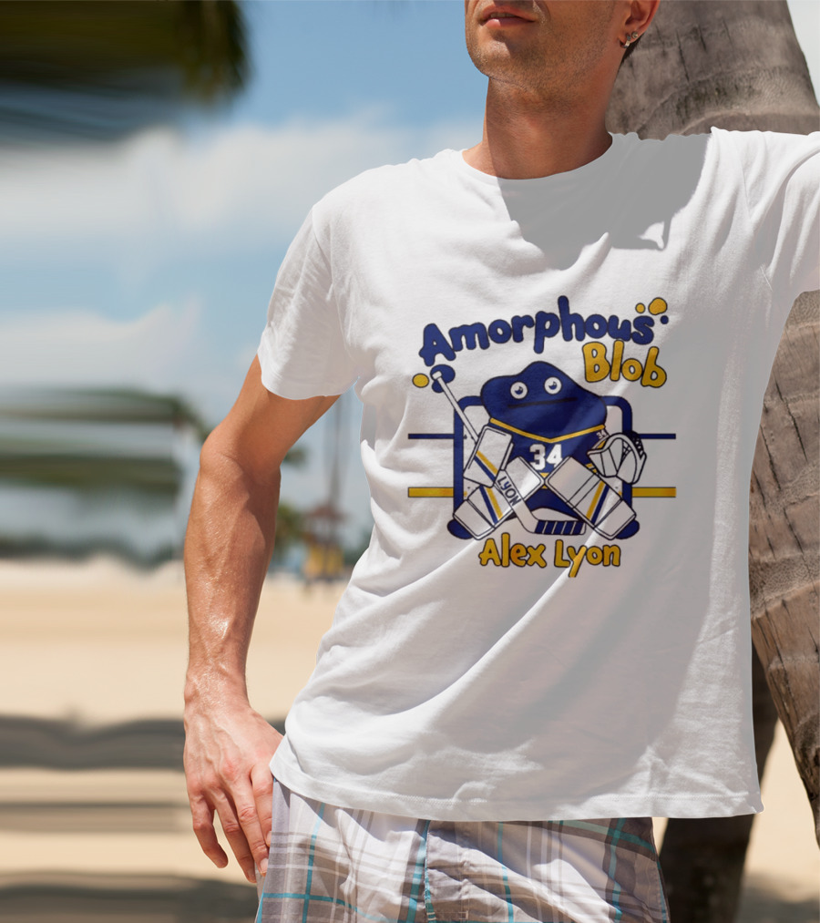 Buffalo Hockey Amorphous Blob Alex Lyon 34 T-Shirt