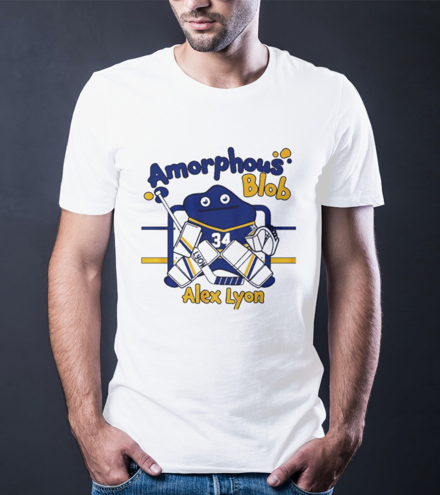 Buffalo Hockey Amorphous Blob Alex Lyon 34 T-Shirt