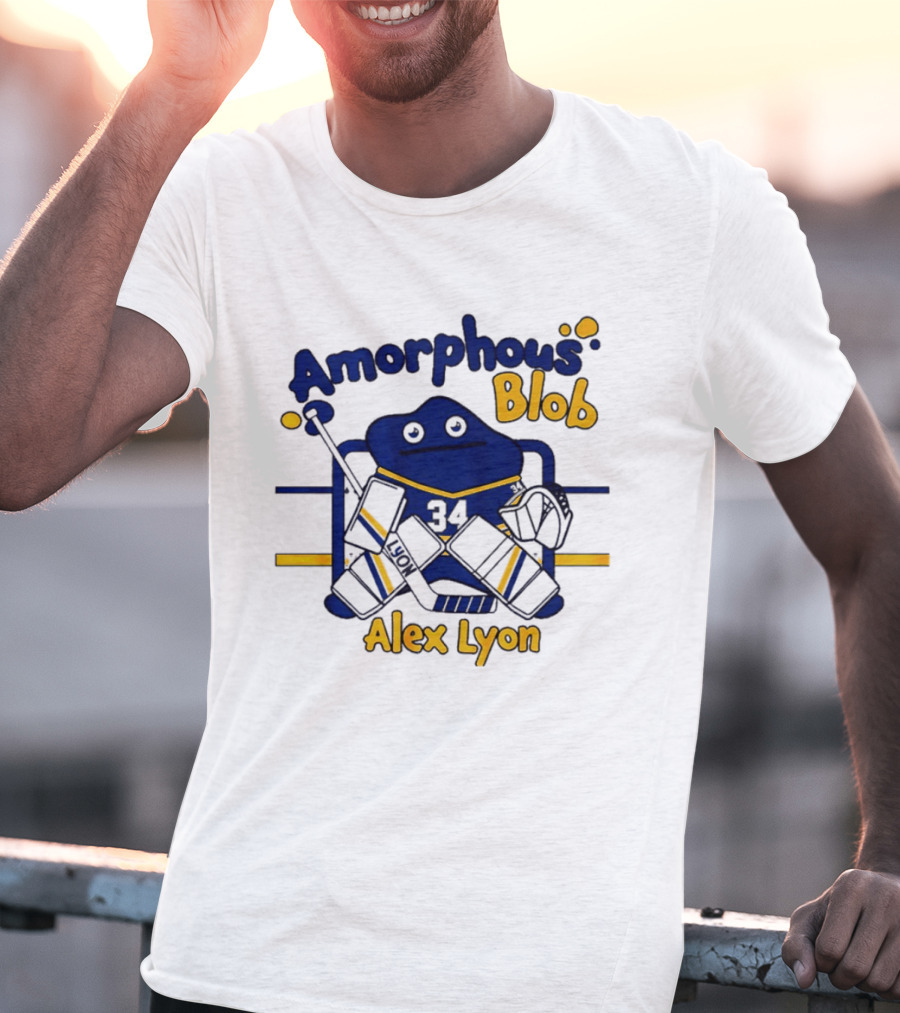 Buffalo Hockey Amorphous Blob Alex Lyon 34 T-Shirt