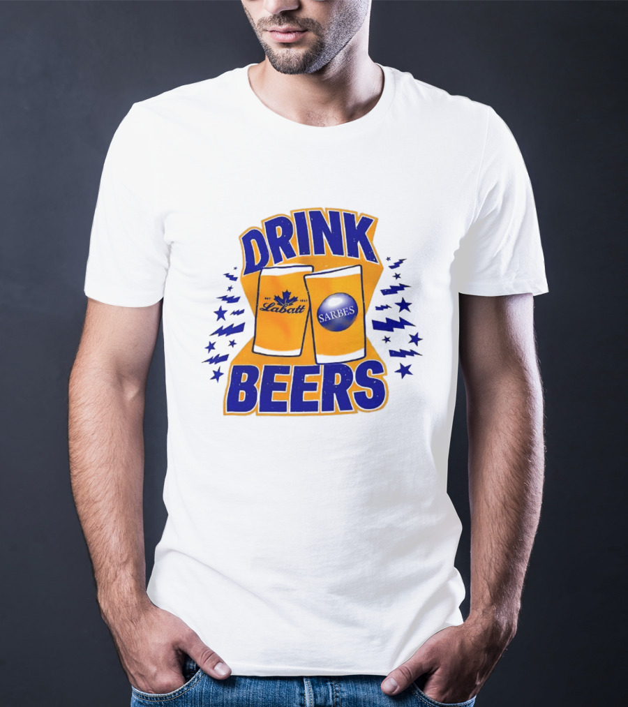 Buffalo Sabres Labatt Drink Beers Electric Stars T-Shirt