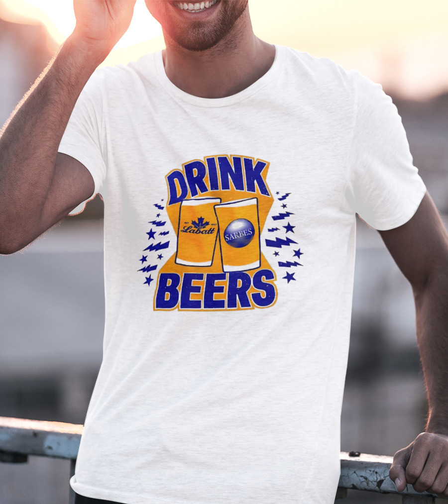 Buffalo Sabres Labatt Drink Beers Electric Stars T-Shirt