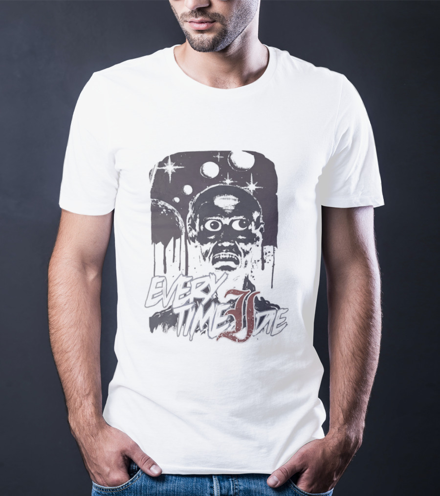 Every Time I Die Zombie Skull Dripping Paint Horror T-Shirt