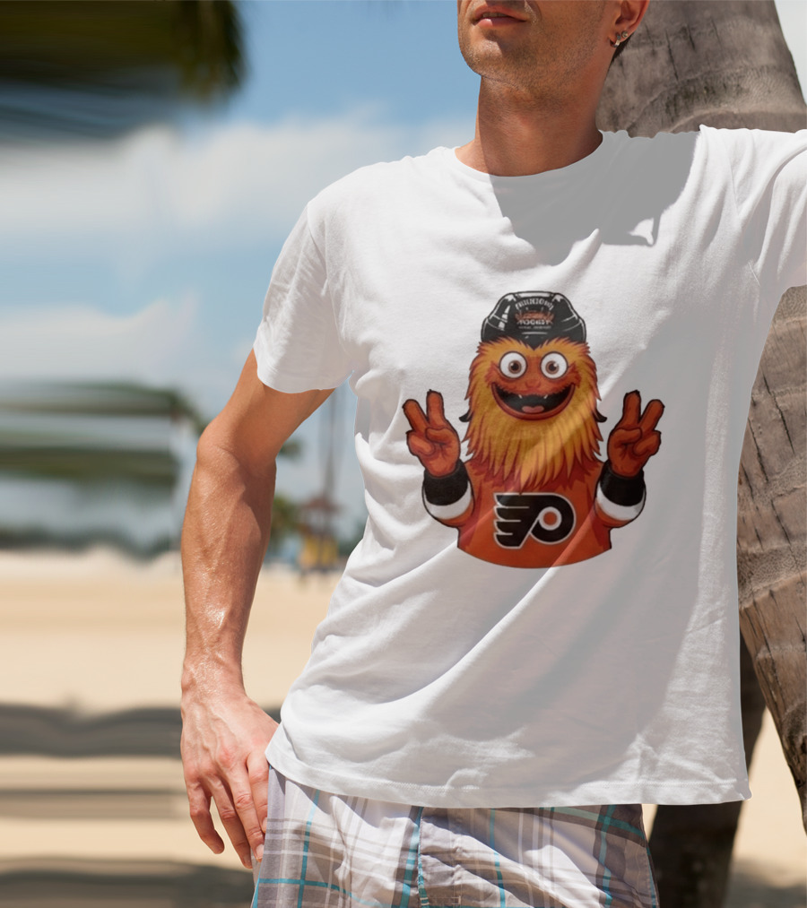 Philadelphia Flyers Gritty Peace Victory Hockey Fan Favorite T-Shirt