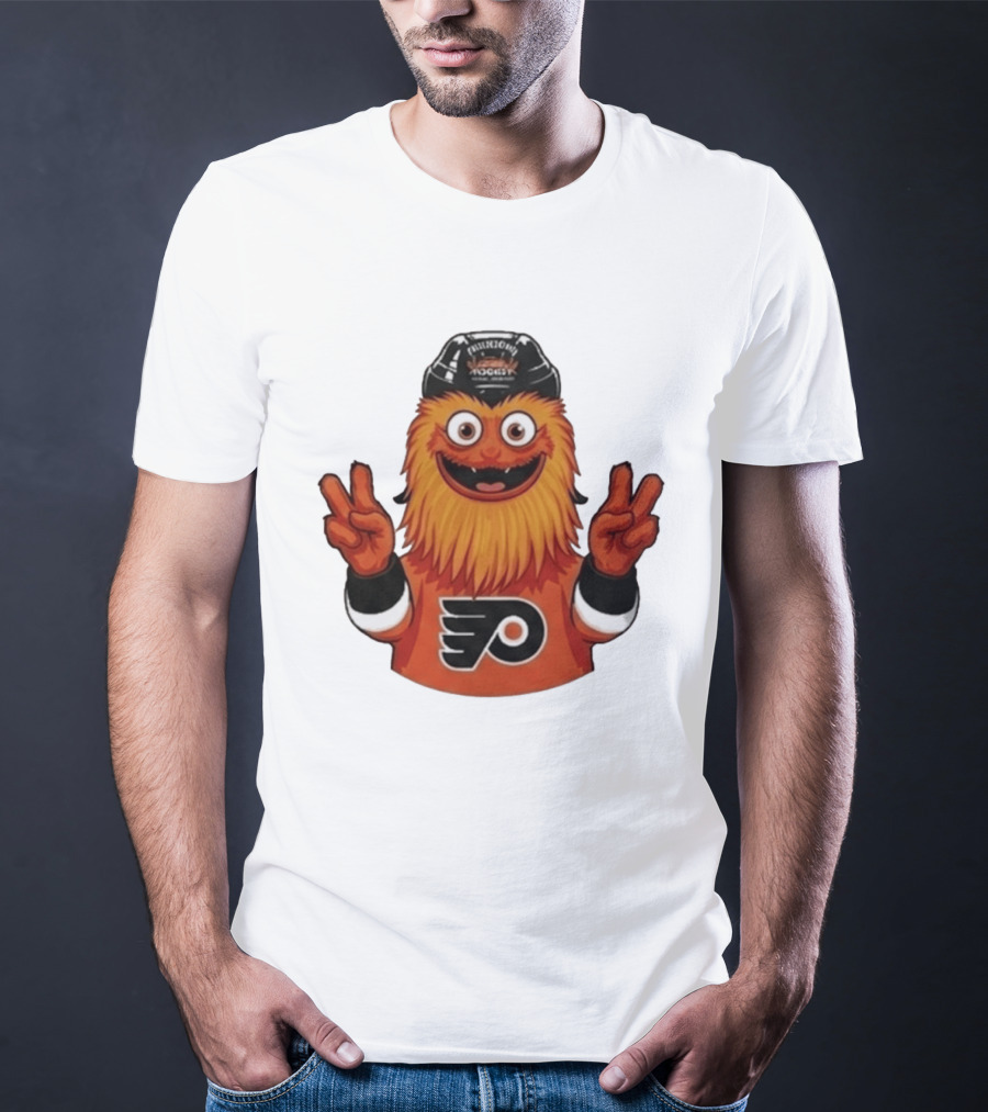 Philadelphia Flyers Gritty Peace Victory Hockey Fan Favorite T-Shirt
