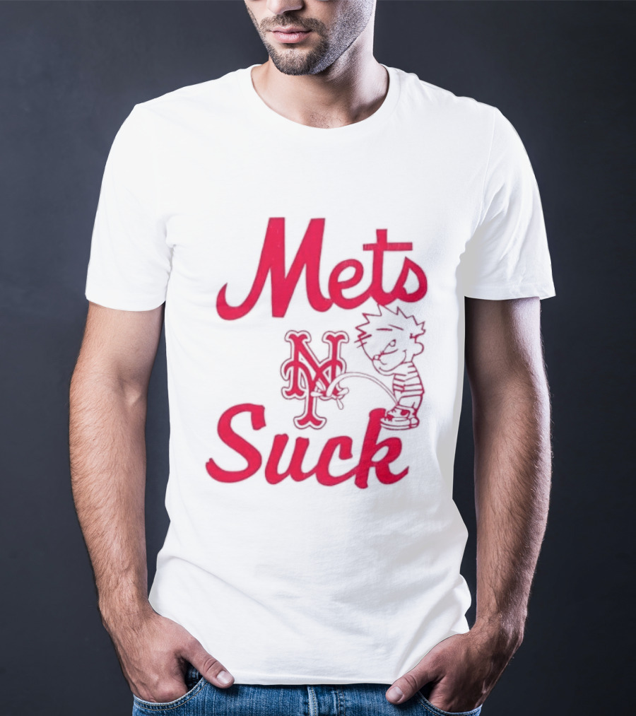 Mets Suck Peeing New York Baseball Fan Humor T-Shirt